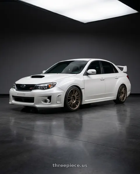 2011 Subaru Impreza with Work Emotion D9r 5x114.3 19x8.5 +38 Matte Bronze wheels
