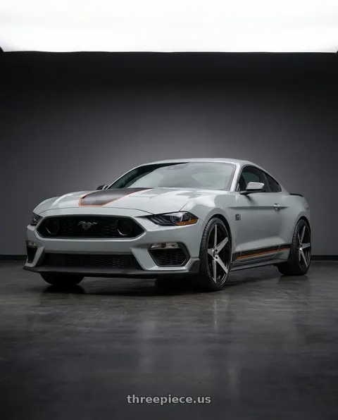 2021 Ford Mustang Mach 1 with MARQUEE WHEELS M1001 5x114.3 20x9+33 BLACK / MACHINE wheels