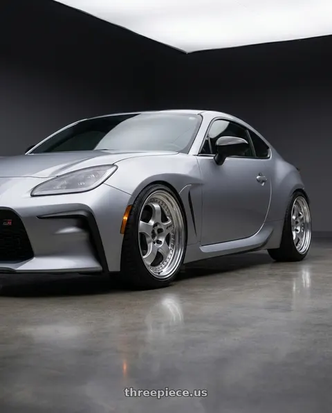 2022 Toyota GR86 with Work Meister S1 3P 5x100 18x7.5+48 L Disk Silver wheels