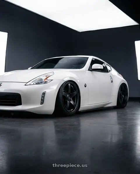 2019 Nissan 370Z with Ssr Gtv01 5x114.3 19x8.5+38  FLAT BLACK wheels
