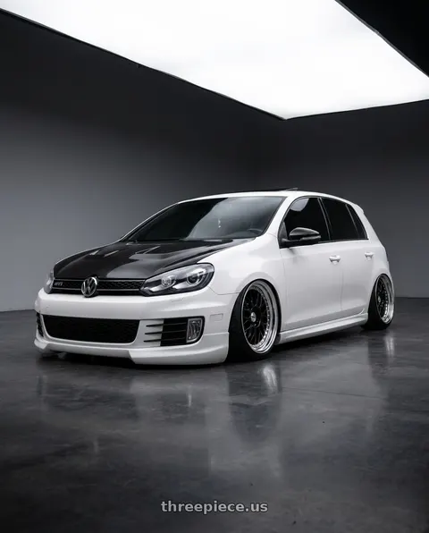 2013 Volkswagen GTI with Work Meister M1 3p 4x100 16x10.5+0 W Disk Black wheels