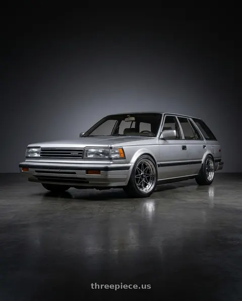 1986 Nissan Maxima GL with EQUIP 03 Black Polish 4x114.3 15x6.5 +39 wheels