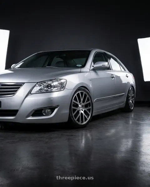 2007 Toyota Camry with TSW DONINGTON 4X100 17X7 +40 GUNMETAL MIRROR CUT FACE wheels