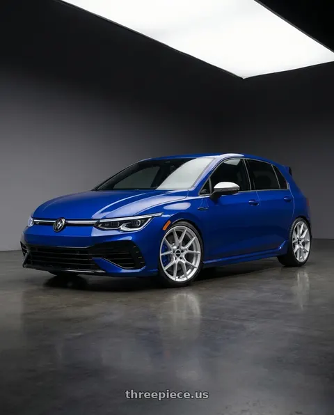 2026 Volkswagen Golf R with Rotiform RC199 KPR 5X112 19x8.5 +45 SILVER wheels