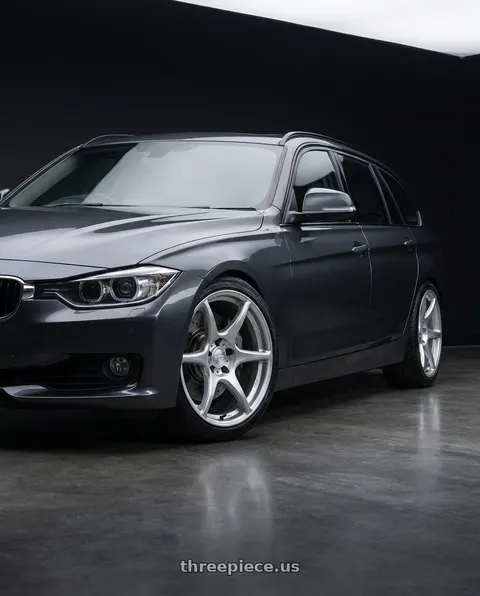 2016 BMW 3 Series F30 with Kansei K11S Tandem 5X120 19x9.5 22 Hyper Silver wheels
