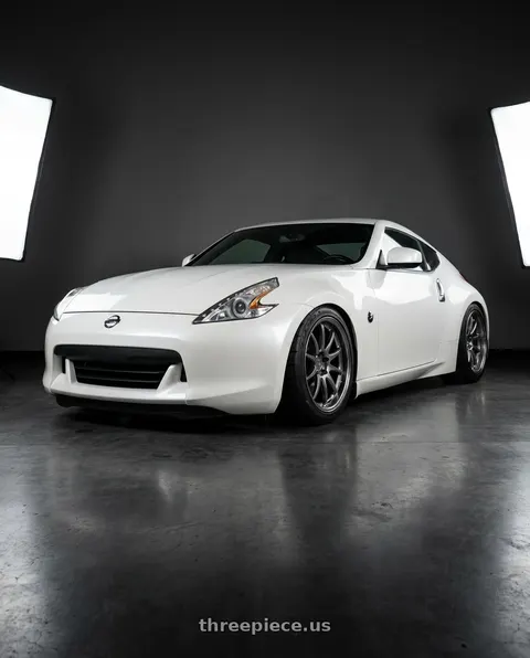 2014 Nissan 370Z with Aodhan DS02 5x114.3 18x8.5+35 Hyper Black wheels
