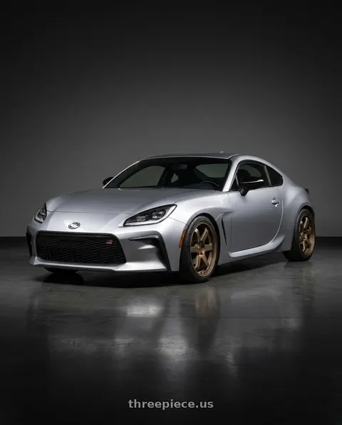 2022 Toyota GR86 with KATANA RACING KR08 5x100 18x8 +40 Matte Bronze wheels