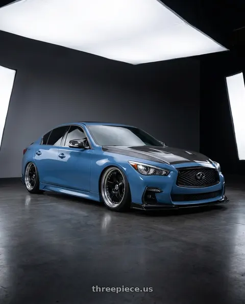 2018 INFINITI Q50 with SSR Professor SP1 5x114.3 19X9+31 HP Disk Black wheels