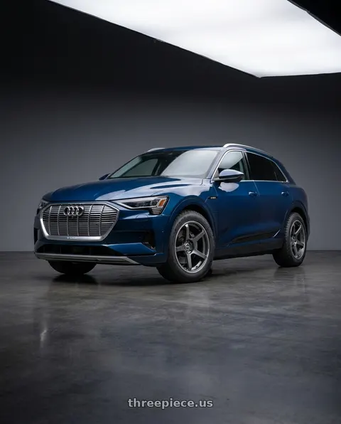 2020 Audi e-tron Sportback with Motegi BATTLE VI 5x112 19x8.5 +25 Gloss Gunzilla W/ Machined Lip wheels