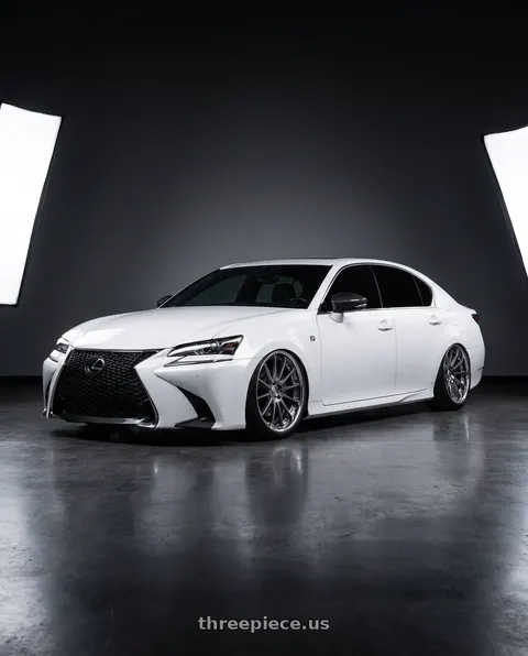2018 Lexus GS350 F Sport with EXECUTOR CV04 5x114.3 19X8.5+30 HP Disk Titan Silver wheels