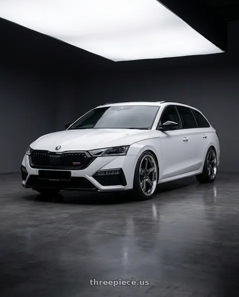 2023 skoda Octavia combi rs with Advan Racing GT BEYOND 5x112 19x8.5 +45 MACHINING & HYPER PLATINUM BLACK wheels