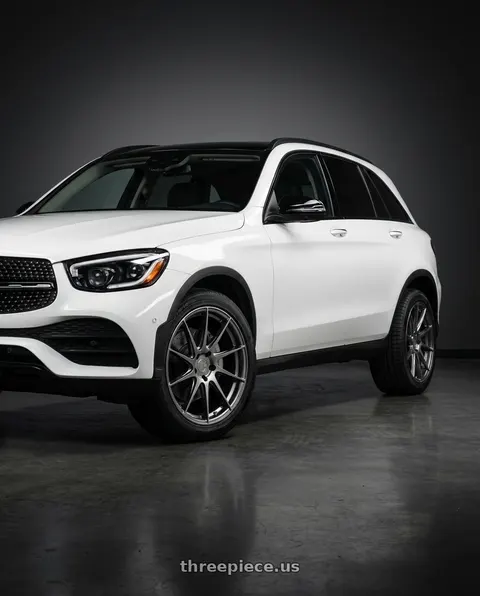 2022 Mercedes-Benz GLC300 with Aodhan AH09 5x108 18x8.5 +35 Hyper Black wheels