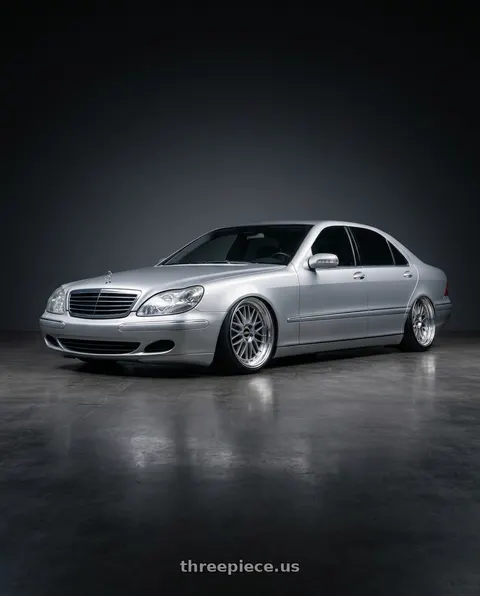 2003 Mercedes W220 with BBS LM 5x120 20x10.0+20 Diamond Silver wheels