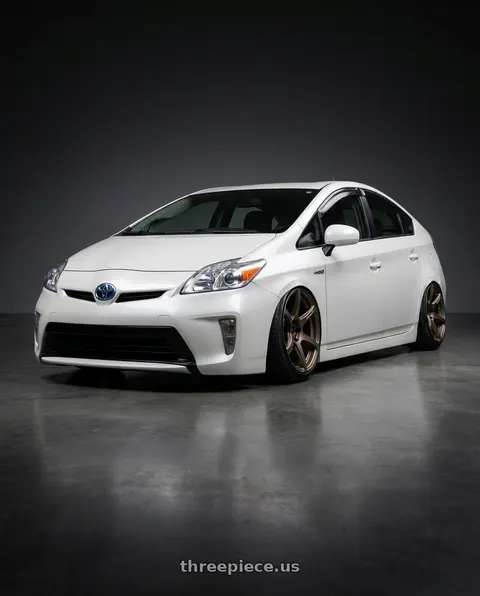 2015 Toyota Prius Three with Work Emotion T7r 5x100 18x7.5 +43 Matte Bronze wheels