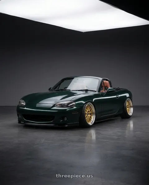 2000 Mazda Miata with BBS LM 5x114.3 17x7.5+38 Gold wheels