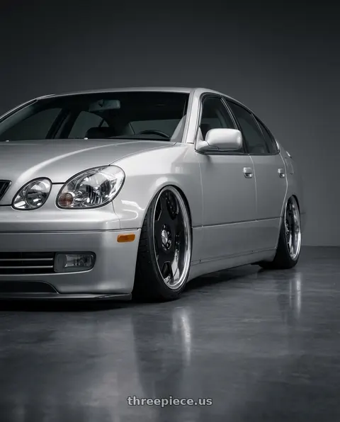 2003 Lexus GS300 with Work Lanvec Ld1 5x114.3 18x7+22 A Disk Black wheels