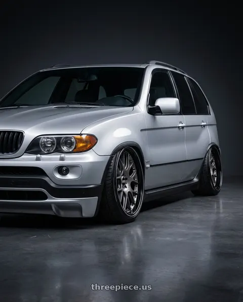 2005 BMW X5 4.8is with BBS CH-RII 5x120 22x11.5 +34 Satin Platinum Center Black Lip SS Rim Protector wheels