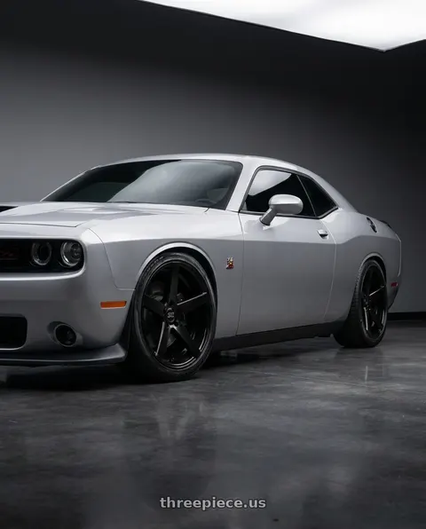 2023 Dodge Challenger with Axe ZX9 5x115 22X9+20 BLACK AND POLISHED FACE wheels