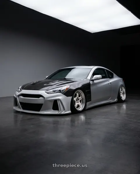 2013 Hyundai Genesis Coupe with Work Meister S1 3P 5x114.3 19x9+44 R Disk Bright Buff Finish wheels