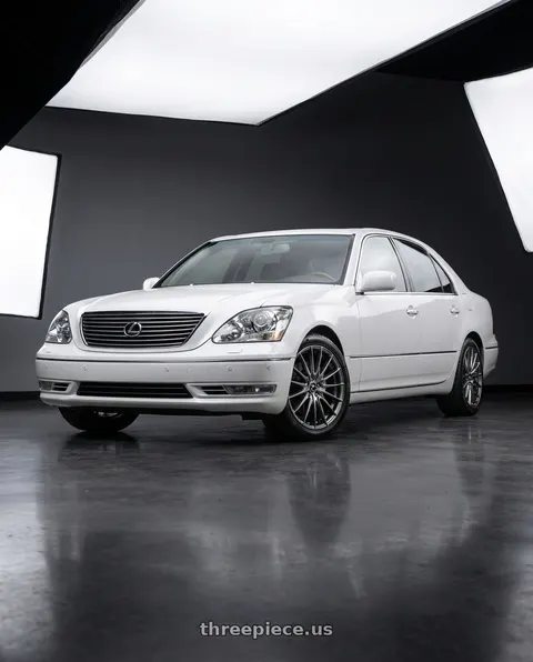 2004 Lexus LS430 with Platinum 465G Reprisal 5x114.3 18x8 +40 Bright Graphite wheels