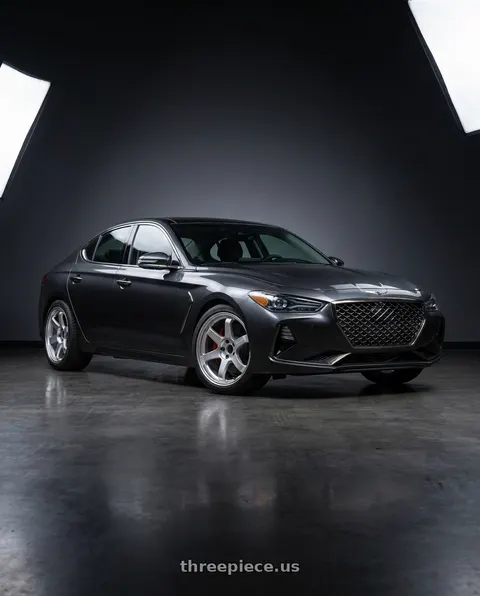2019 Genesis G70 with Volk Racing TE37 ULTRA M-SPEC 5x114.3 19x9.5 +22 DIAMOND SILVER wheels
