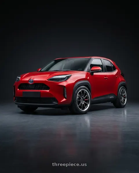 2022 Toyota Yaris Cross with Work Emotion Zr10 5x100 18x8.5 +32 Glim Black Diamond Rim cut wheels
