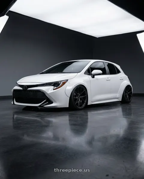 2023 Toyota Corolla with Niche 1PC M117 MISANO 5X114.3 18X8 +40 MATTE BLACK wheels
