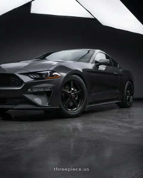 2019 Ford Mustang with Race Star 92 Drag Star 5x114.3 17x10.5 +47 Black wheels