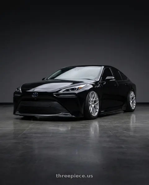 2021 Toyota Mirai XLE with Aodhan AFF2 5x120 20x9+30 Gloss Silver Machined Face wheels
