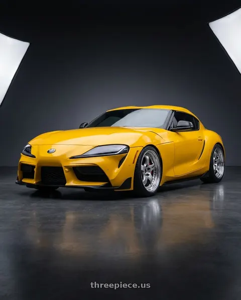 2021 Toyota GR Supra with Work Meister S1 3P 5x112 19x10.5+36 O Disk Bright Buff Finish wheels