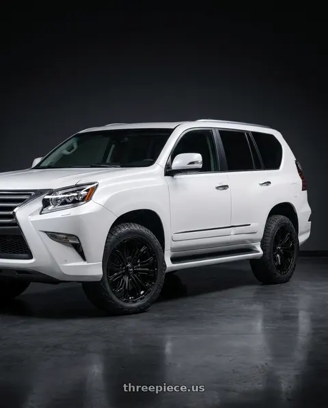 2017 Lexus GX460 with RTX Black Widow 6x139.7 18x9 +18 Gloss Black wheels