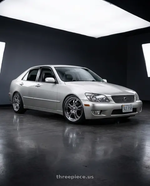 2001 Lexus IS300 with American Racing AR683 CASINO 5X114.3 17X7.5 +45 CHROME wheels