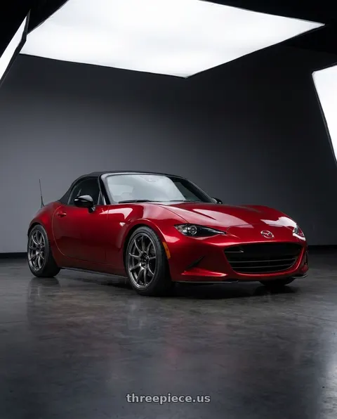 2024 Mazda MX-5 Miata Sport with Vors TR4 4x100/4x114.3 17x8  +35 Hyper Black wheels