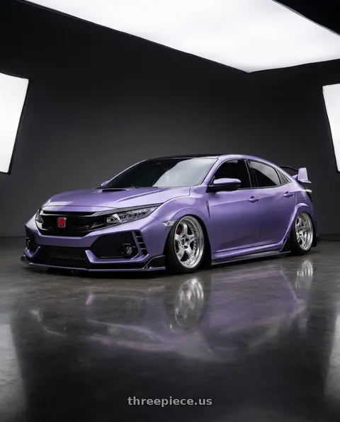 2019 Honda Civic Type R with Work Meister S1 3P 5x120 18x9.5+41 A Disk Silver wheels