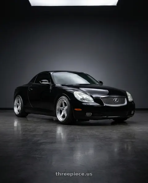 2005 Lexus SC430 with Aodhan DS05 5x114.3 18x9.5+30 Silver w/Machined Face wheels