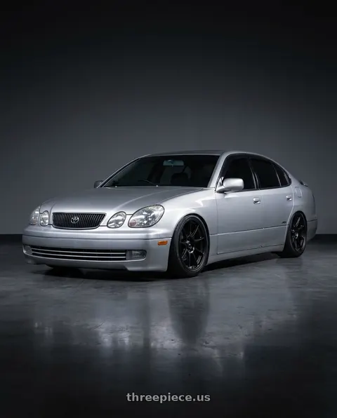 1998 Toyota Aristo with Konig Dekagram 5x114.3 19x9.5+25 Semi-Matte Black wheels