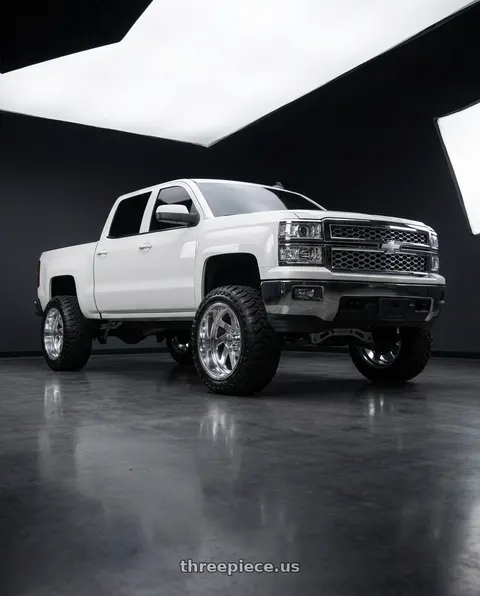 2015 Chevrolet Silverado 1500 with American Force H30 BANSHEE SS 6x139.7 24x12 -40 Polished wheels