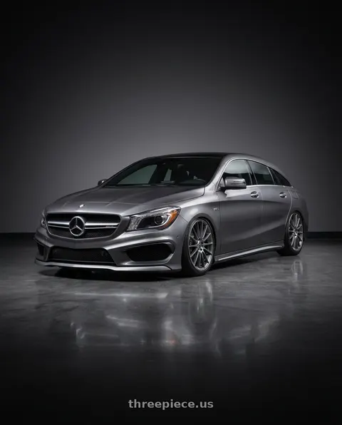 2016 Mercedes-Benz CLA45 AMG 4Matic with Konig 48MG Rennform 5x112 18x8 +45 Matte Grey wheels