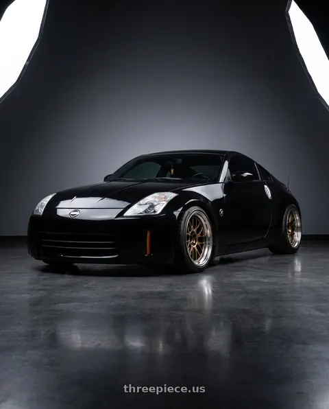2006 Nissan 350Z with Volk Racing 21A SPEC-SR 5x114.3 18x10.5 +15 SHINING BRONZE METAL / RIM DC wheels