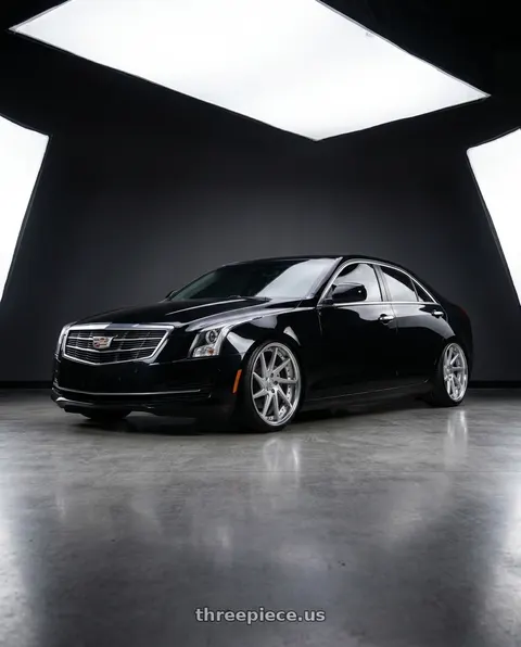 2015 Cadillac ATS with Work Gnosis Cvs 5x115 19x9+45 W Disk Matte Silver wheels