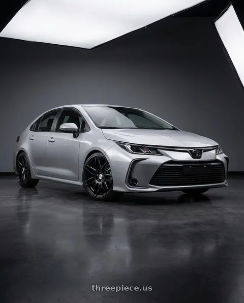 2024 Toyota Corolla with Niche 1PC M106 NR6 4X100/4X114.3 18X8 +40 MATTE BLACK MILLED wheels