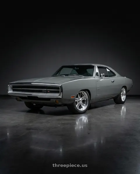 1970 Dodge Charger with Boyd Coddington BC2P Speedster 5x120.65 17x7 +0 High Polish wheels