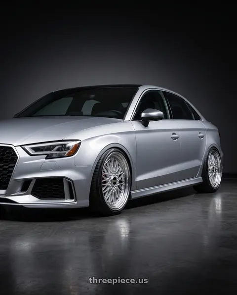 2017 Audi RS3 with BBS Super-RS 5x112 19x9.0+42 Silver wheels