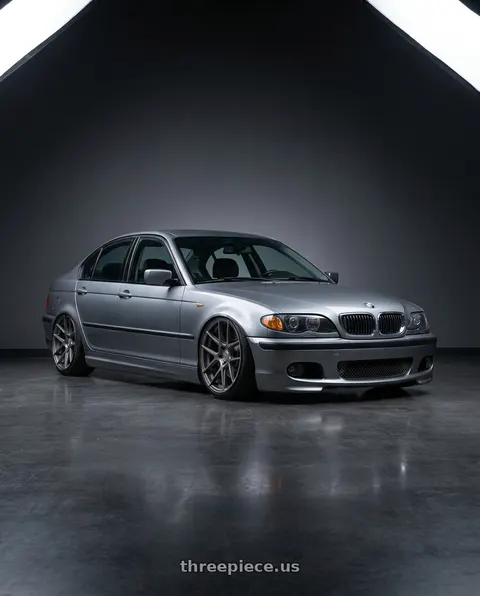 2004 BMW 330i with Avant Garde Wheels M510 5X130 19x11 +52 Dolphin Grey wheels