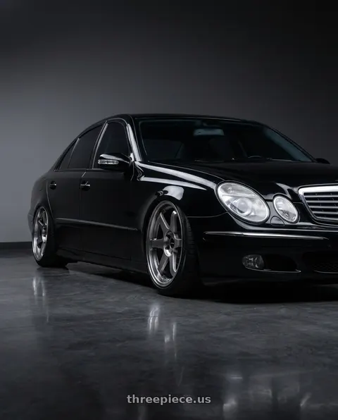 2005 Mercedes-Benz E500 with Vors TR37 5x112 17x9 +30 Hyper Black wheels