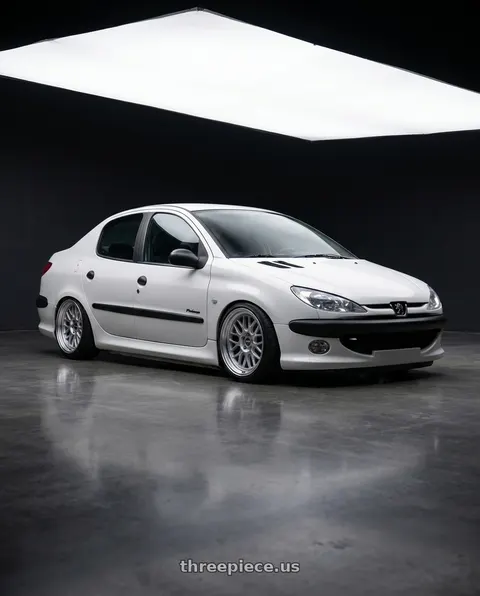 2011 Peugeot 206 SD with ESR Wheels CR SERIES CR01 5x108 18x10.5 +15 Hyper Silver wheels