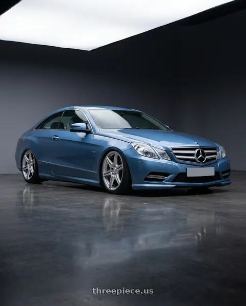 2014 Mercedes-Benz E-Class Coupe C207 with Kansei K11S Tandem 5X112 19x9.5 22 Hyper Silver wheels
