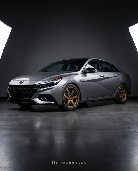 2023 Hyundai Elantra N with KATANA RACING KR08 5x114.3 18x8 +40 Matte Bronze wheels