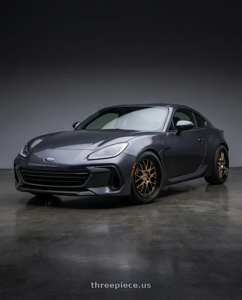 2023 Subaru BRZ Premium with F1R F21 5x100/5x114.3 18x8.5 +38 Bronze/Black Lip v2 wheels