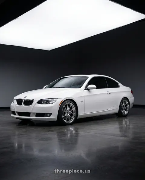 2007 BMW 335i with ESR Wheels RF2 5x120 19x8.5 +30 Chrome wheels